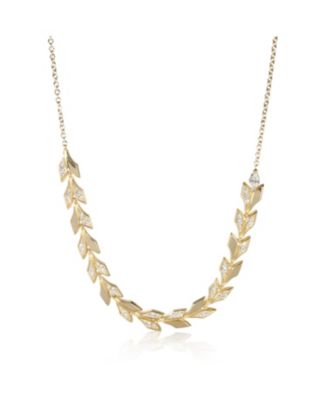 Yellow Gold Diamond Victoria Vine Necklace
