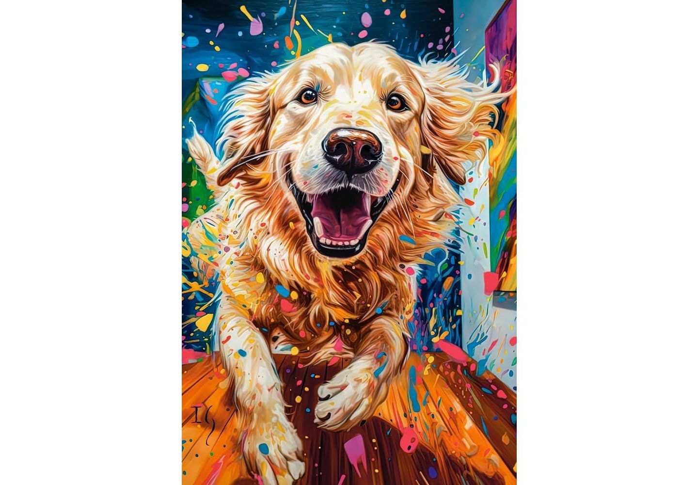 Детский пазл Castorland Euphoric Spectrum Golden Retriever 1000 Piece Jigsaw Puzzle, Ages 14+ — фото 2