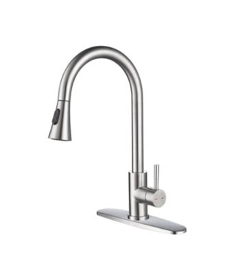 Kitchen Faucet with Pull Out Sprayer Single Handle Stainless Steel
