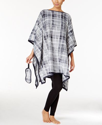 DKNY Lounge Poncho and Eye Mask Set