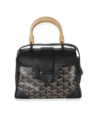 Black Goyardine Canvas Saigon Souple Mini
