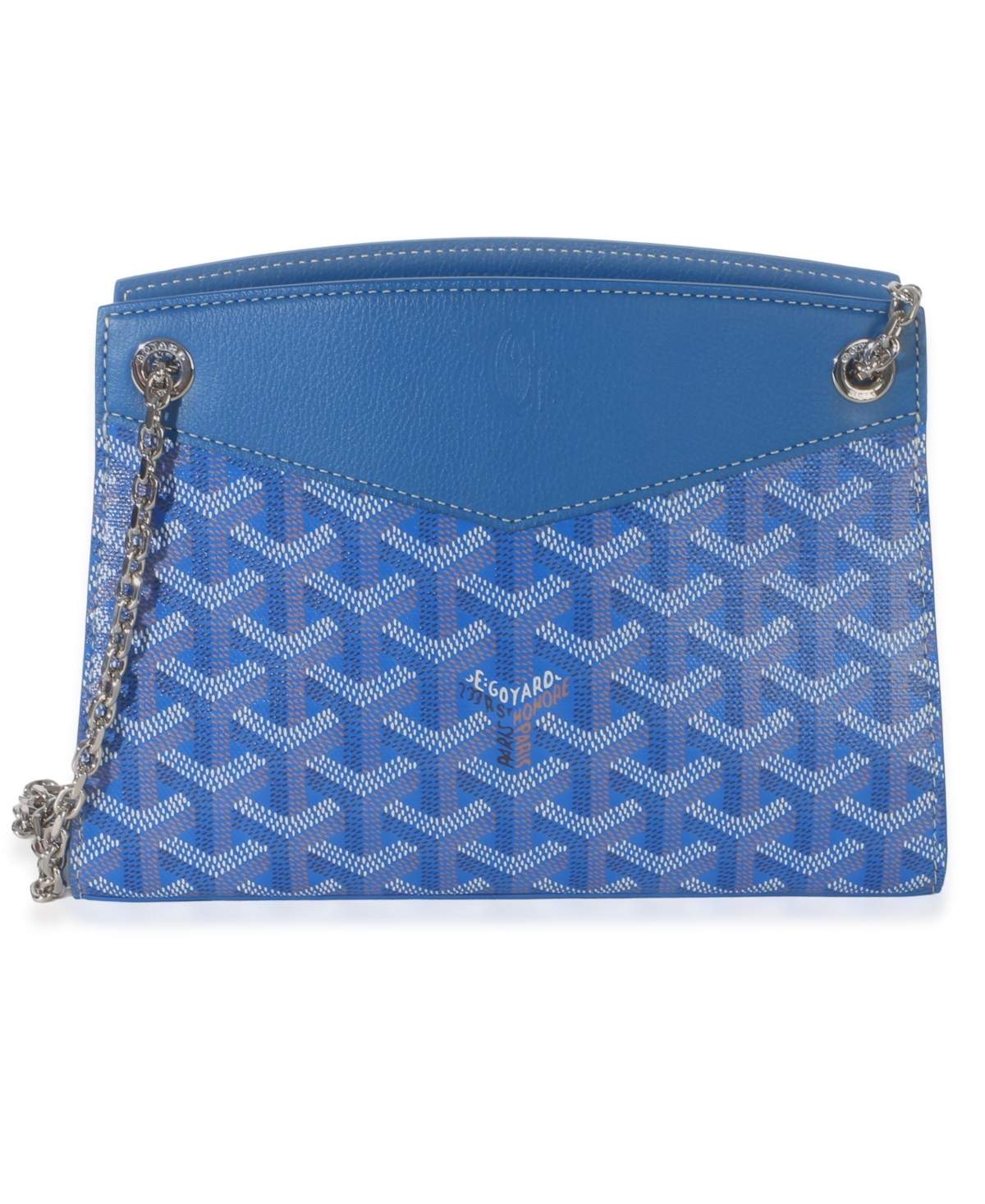Pre-Owned Goyard Blue Goyardine Canvas Mini Rouette Structure