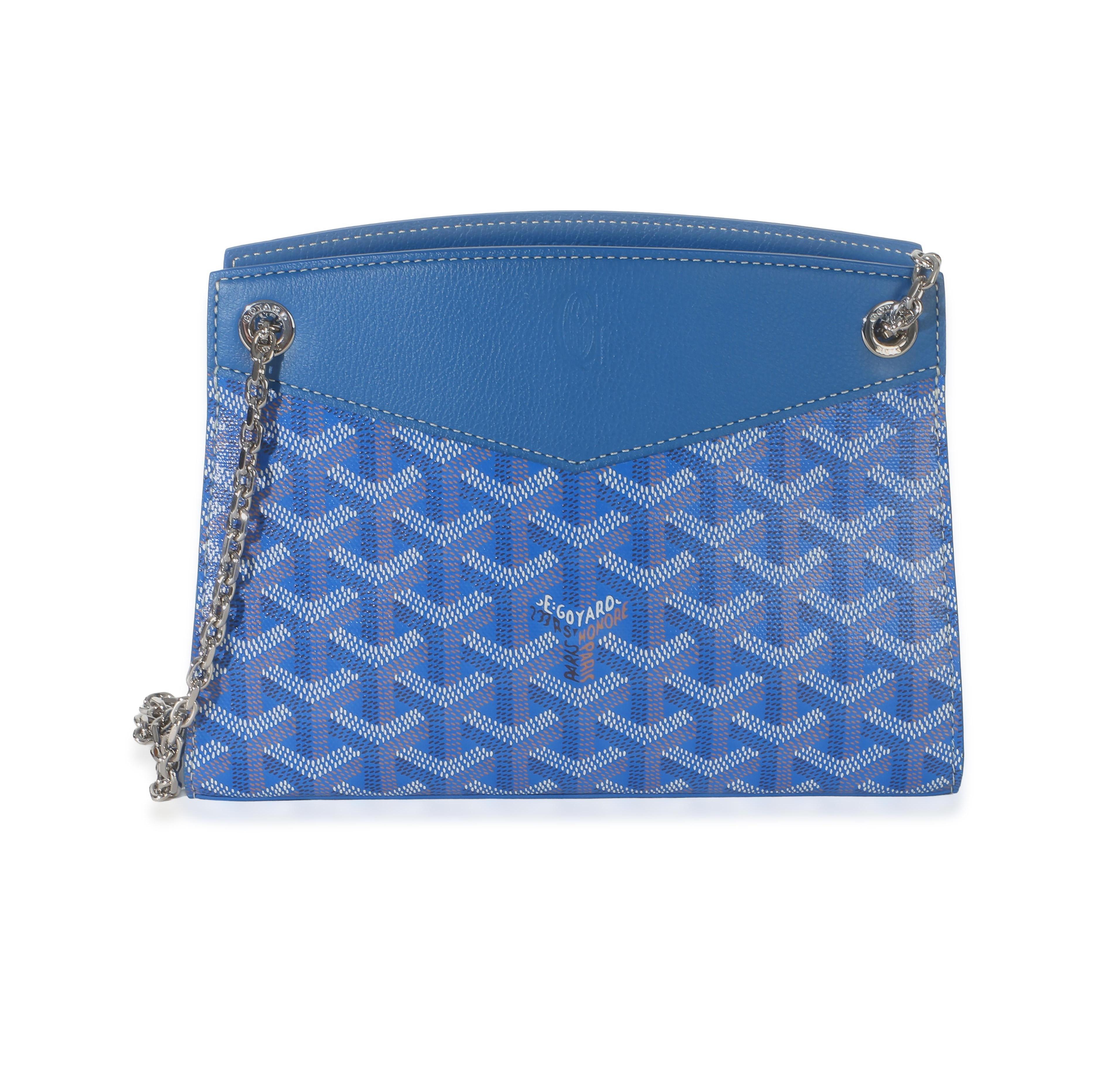 Pre-Owned Goyard Blue Goyardine Canvas Mini Rouette Structure