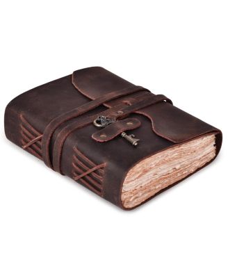 Genuine Leather Journal Handmade Deckle Edge Thick Paper Blank Notebook For Everyday Writing
