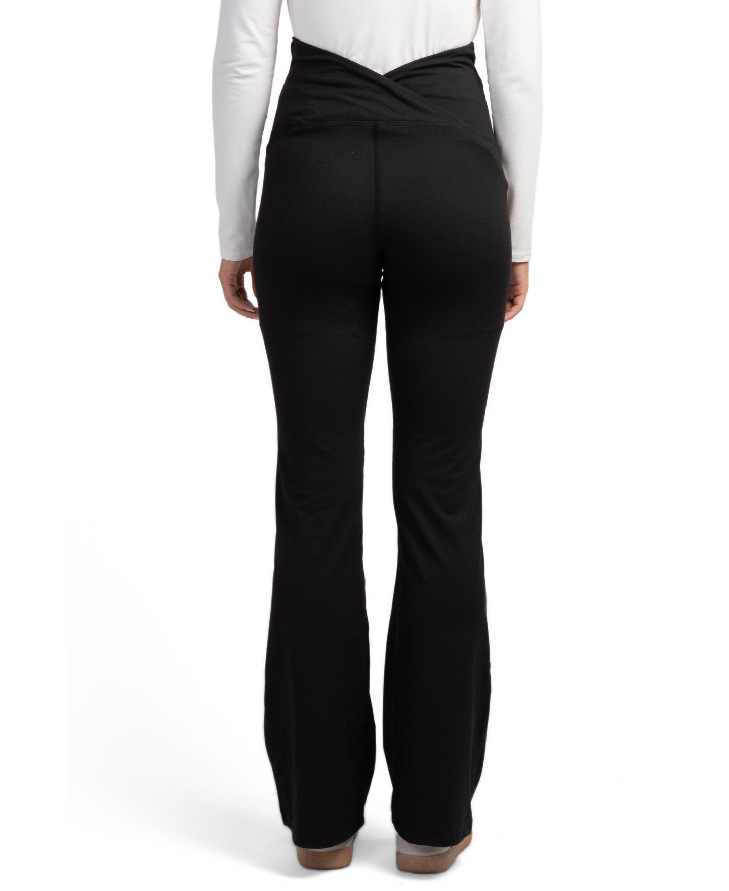 Женские брюки Hello Miz Maternity High-Rise Over-the-Belly Flare, цвет: Чёрный — фото 3