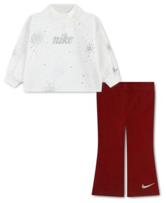 Baby Girls' Sparkle Fleece Flare-Leg Top and Leggings, 2-Piece Set