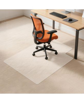PVC Chair Mat For Low Pile Carpet Anti Slip Smooth Rolling Desk Protector
