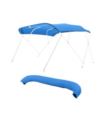 4 Bow Bimini Top Replacement Cover 8 Ft Long 600D Marine Grade Canopy with Storage Boot