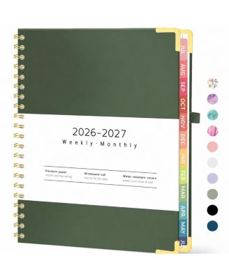 Academic Planner Hardcover Weekly Monthly Organizer with Tabs
