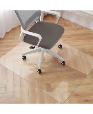 Clear Vinyl Chair Mat Rectangle Protector For Rolling Chairs Desk Easy Clean Cuttable