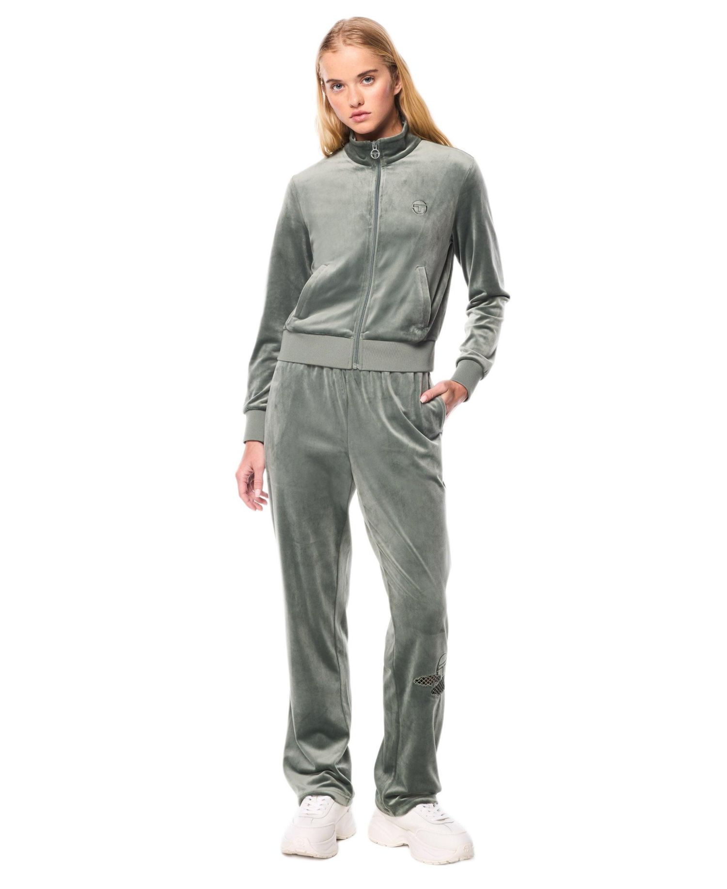 Women's Nuvola Velour Mock-Neck Full-Zip Track Jacket
