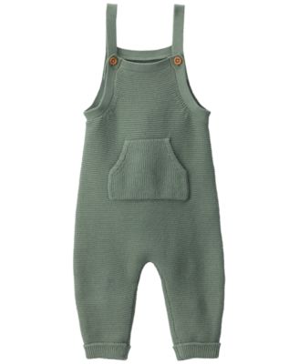 Baby Boys' or Baby Girls' Organic Cotton Sweater-Knit Sleeveless Overalls