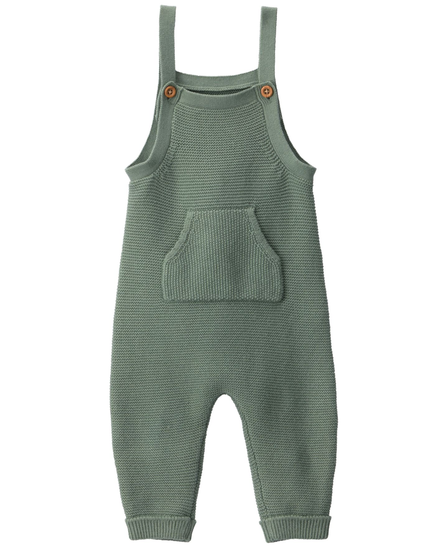 Комбинезон Carter's Or Organic Cotton Sweater-Knit Sleeveless Overalls для малышей, цвет: Мох — фото 1