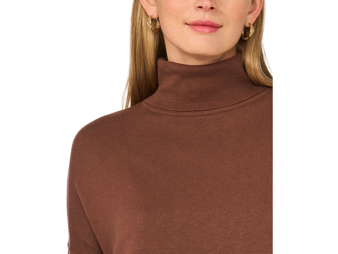 Женское платье MSK Mock Neck Slip Sweater Dress, цвет: Какао коричневый — фото 4