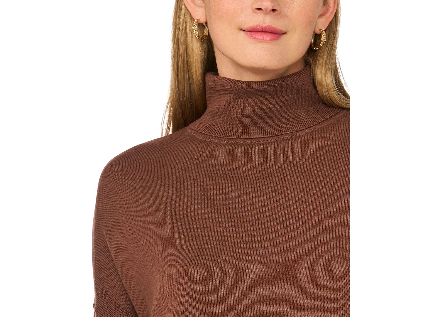 Women's Mock Neck Slip Sweater Dress