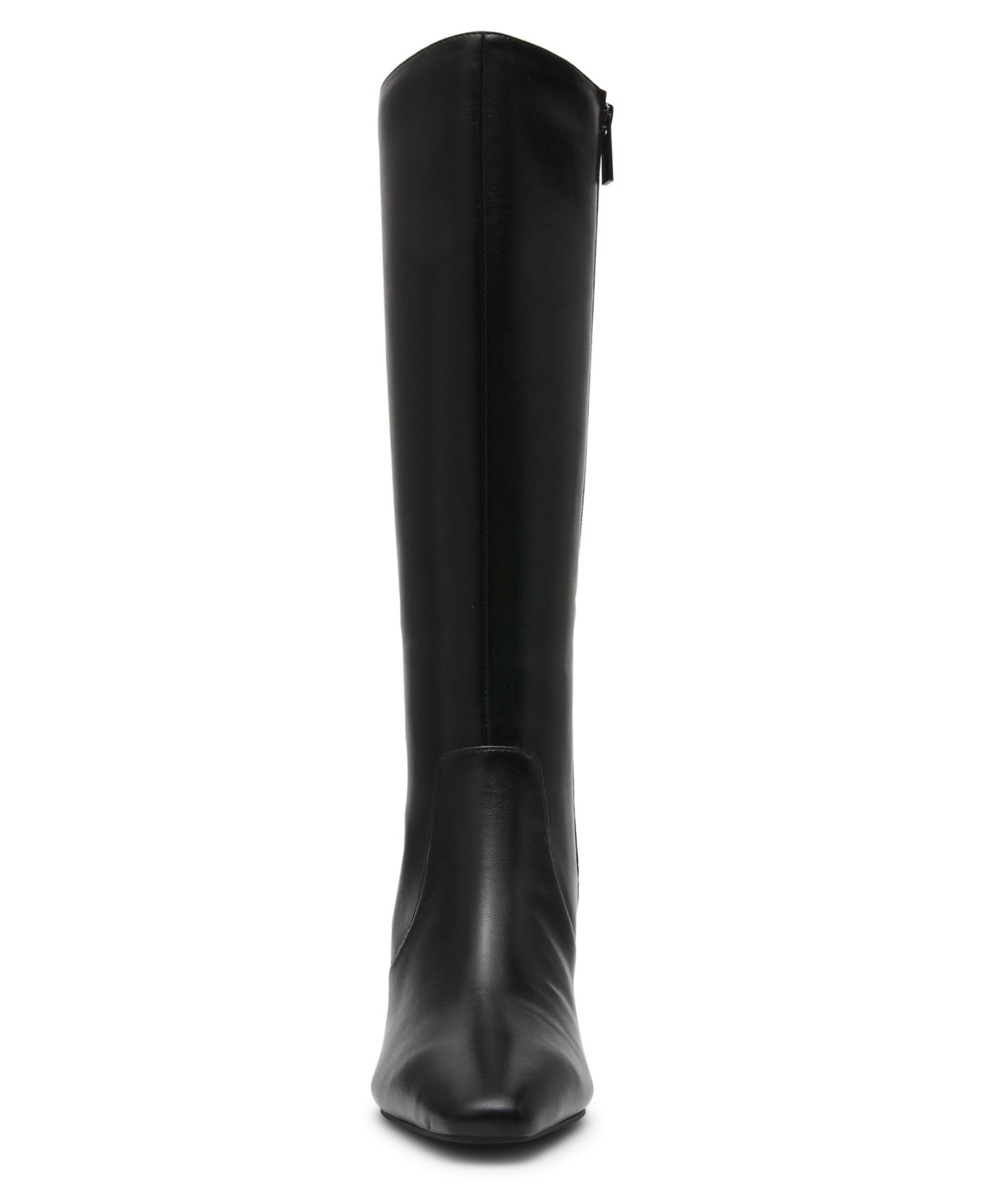 Женские ботинки Anne Klein Corbin Knee-High Square Toe, цвет: Чёрный гладкий — фото 10