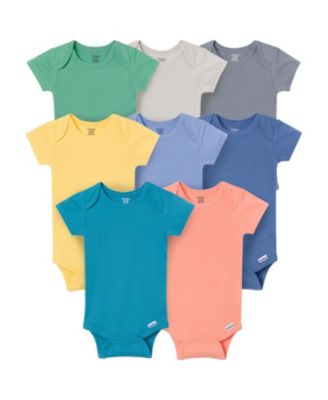 Baby Boys'New born-0-18M 8-Pack Short Sleeve Bodysuits