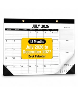 Monthly Desk Calendar Thick Paper Sturdy Waterproof Cover For Business Planning