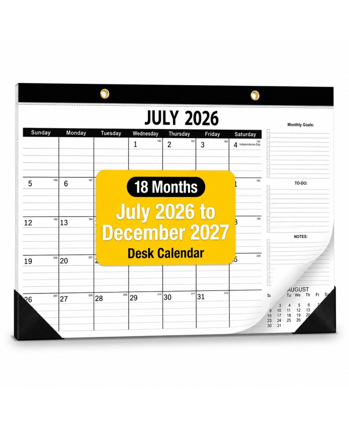 Danrong Monthly Desk Calendar Thick Paper Sturdy Waterproof Cover For Business Planning