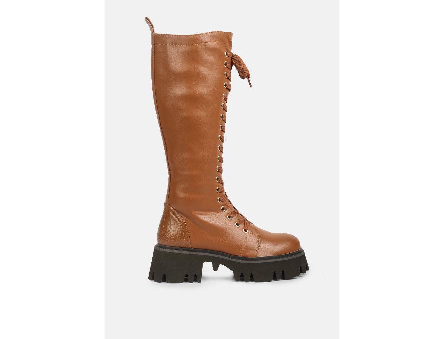 Женские ботинки London Rag Mad mood chunky lace-up, цвет: Бежевый / Хаки — фото 6