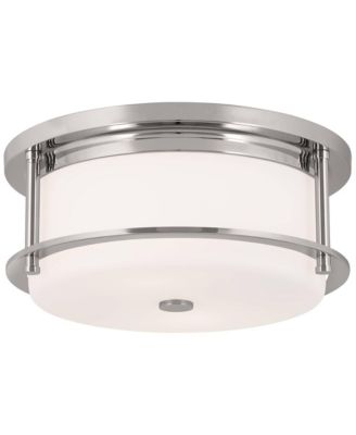 Brit 12" Wide Polished Nickel Ceiling Light