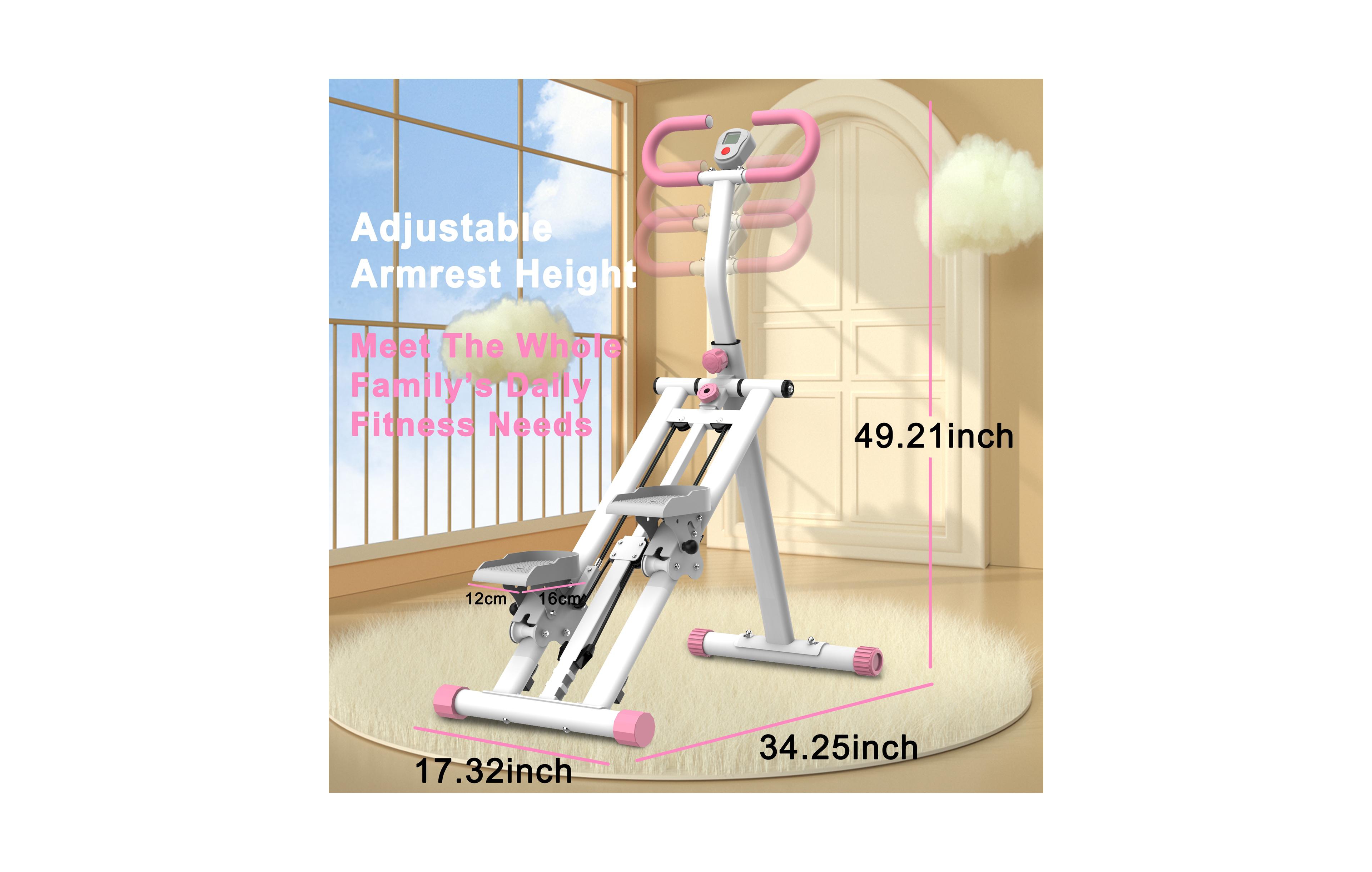 Zeny Foldable Vertical Rock Climbing Workout Machine With Lcd Monitor for Full Body Home Fitness