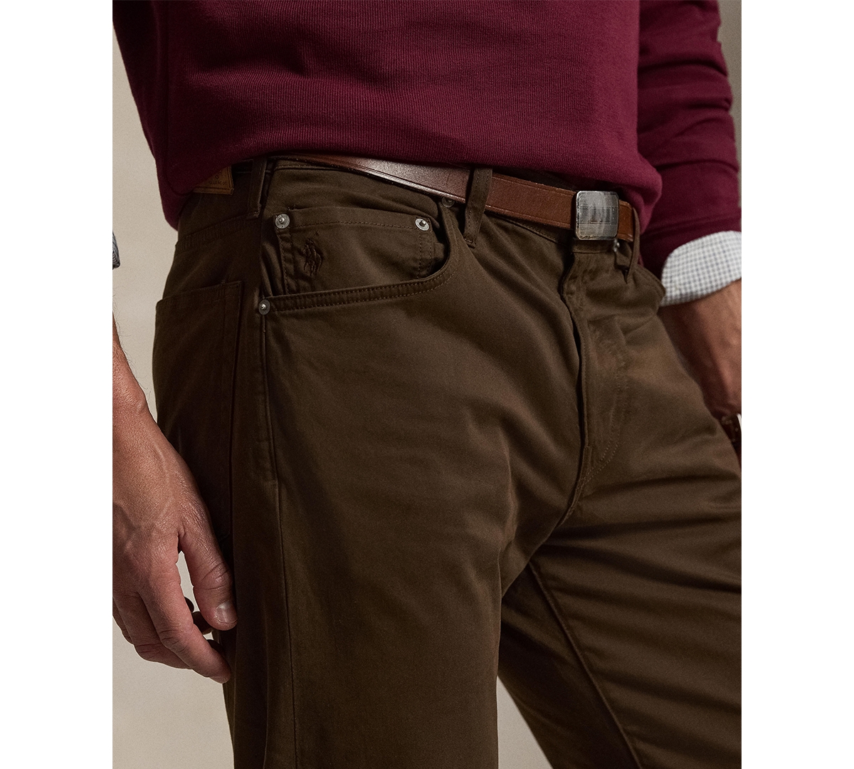 Polo Ralph Lauren Men's Big & Tall Varick Slim Straight Stretch Sateen Pants