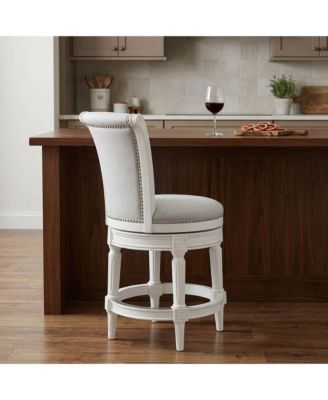 39" Fabric Counter Height Swivel Bar Chair