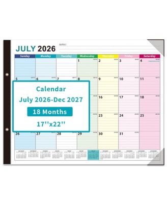 Monthly Desk Calendar Large Desktop Planner Pad Frosted Cover Thick Paper Side Bound