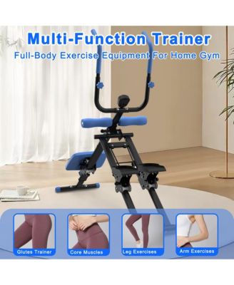 2 in 1 Stair Stepper and Ab Workout Machine Silent Multi Function Home Fitness Trainer