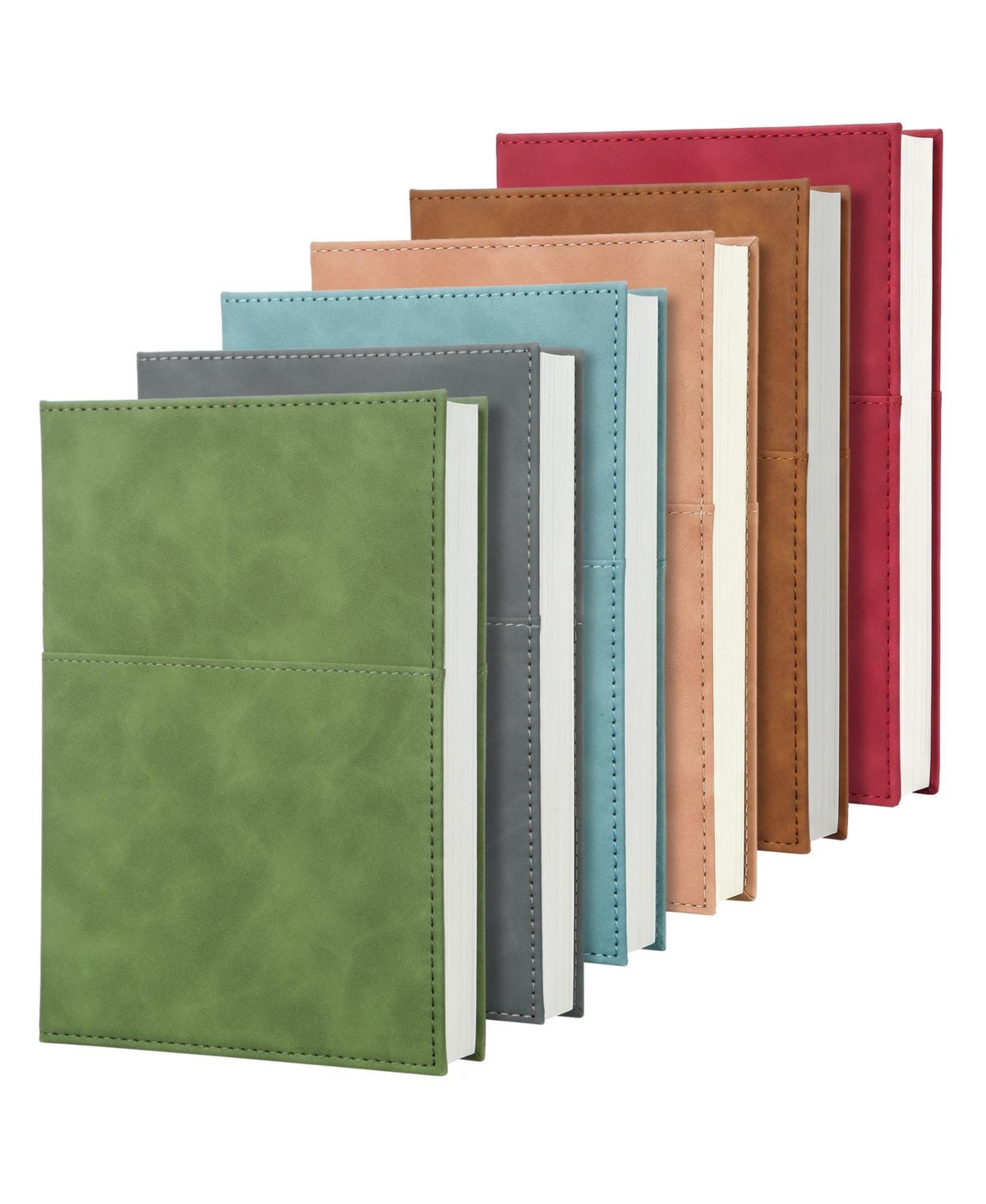 Danrong 6 Pack Hardcover Lined Journal Notebooks A5 College Ruled 240 Pages