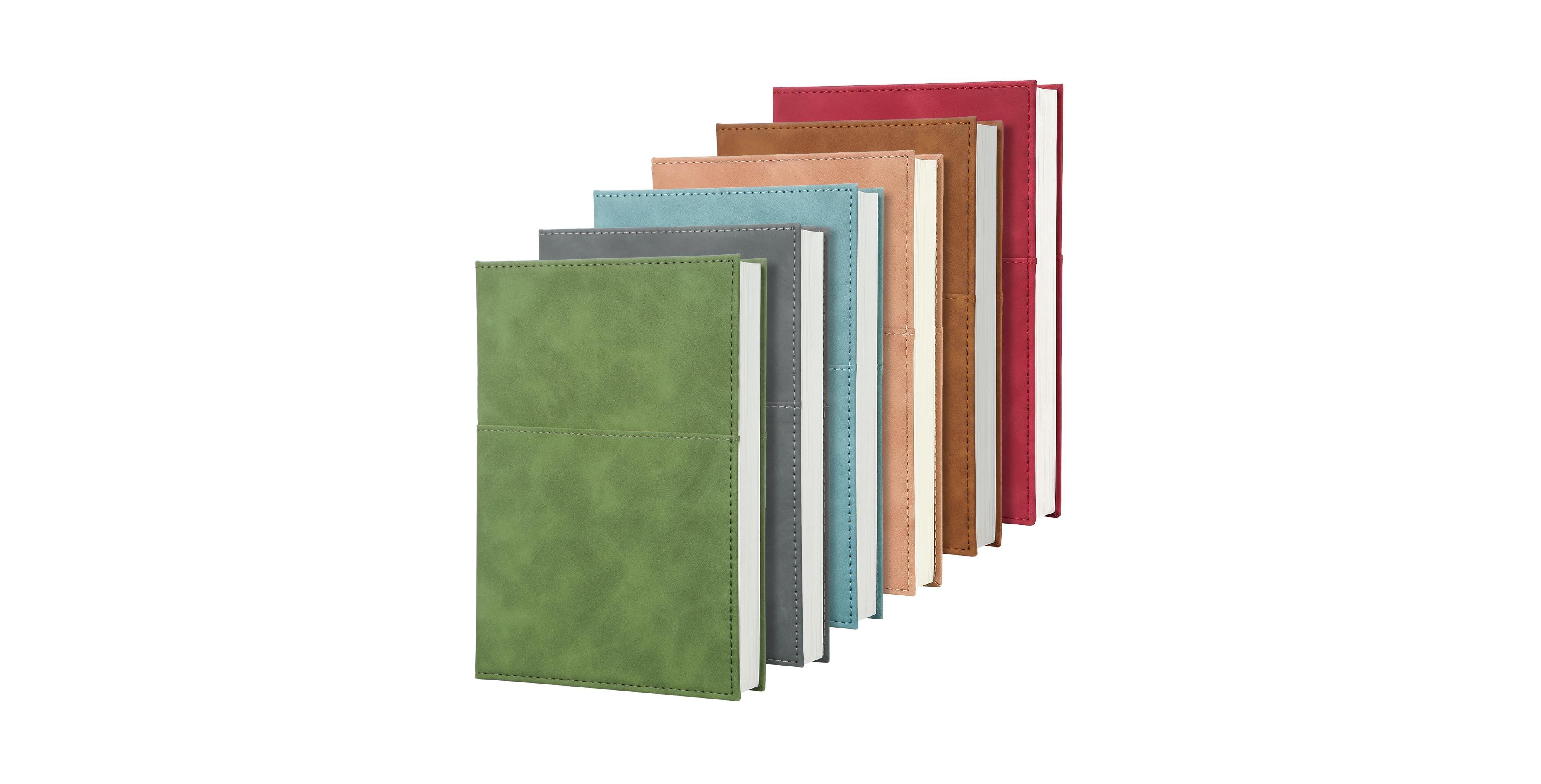 Danrong 6 Pack Hardcover Lined Journal Notebooks A5 College Ruled 240 Pages