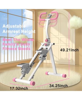 Foldable Vertical Climber Home Exercise Machine With Workout-Data Display