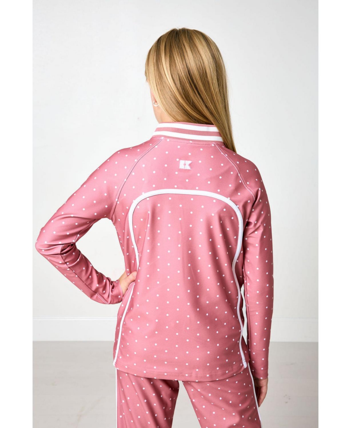 Courtside Kids Girls' 6-16 Retro Half Zip