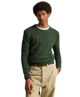 Men's Wool-Cashmere Cable-Knit Sweater