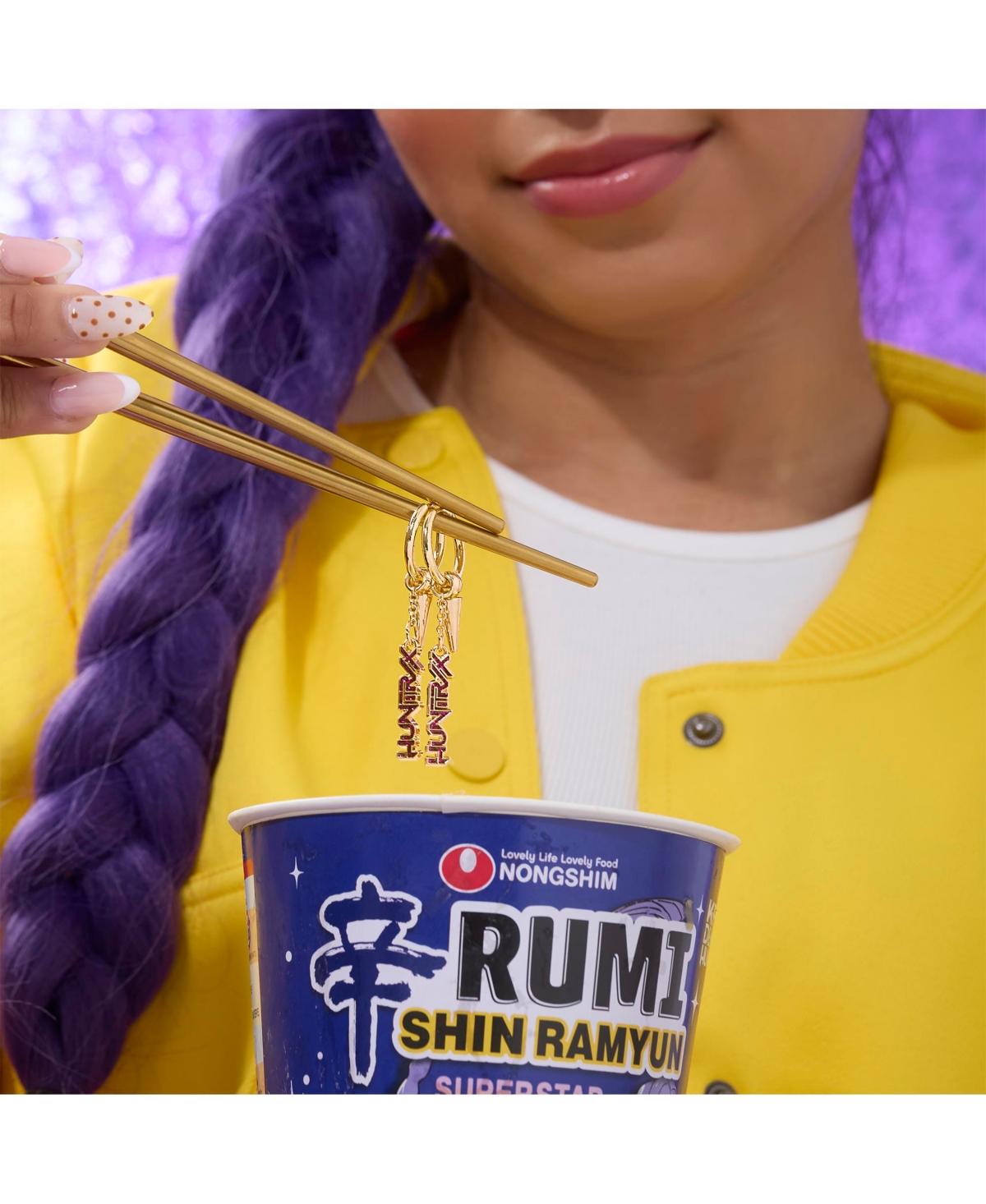 KPop Demon Hunters Huntrix Hoop Earrings Official License, KPop Gifts