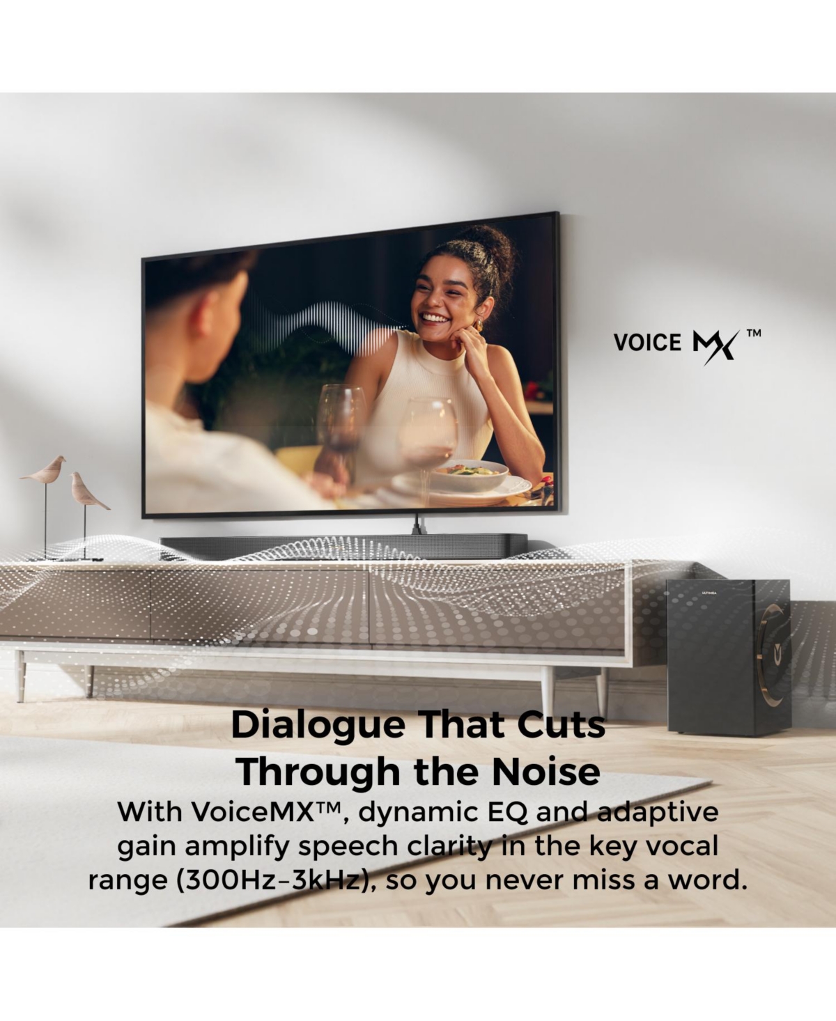 Ultimea Skywave F40 Boom 5.1.2ch Sound Bar with Dolby Atmos, Surround Sound System for Tv with 2 Surround Speakers, 460W