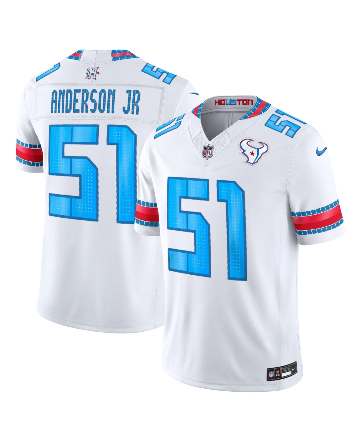 Nike Men's Will Anderson Jr. White Houston Texans 2026 Rivalries Collection Vapor F.u.s.e Stitched Limited Jersey
