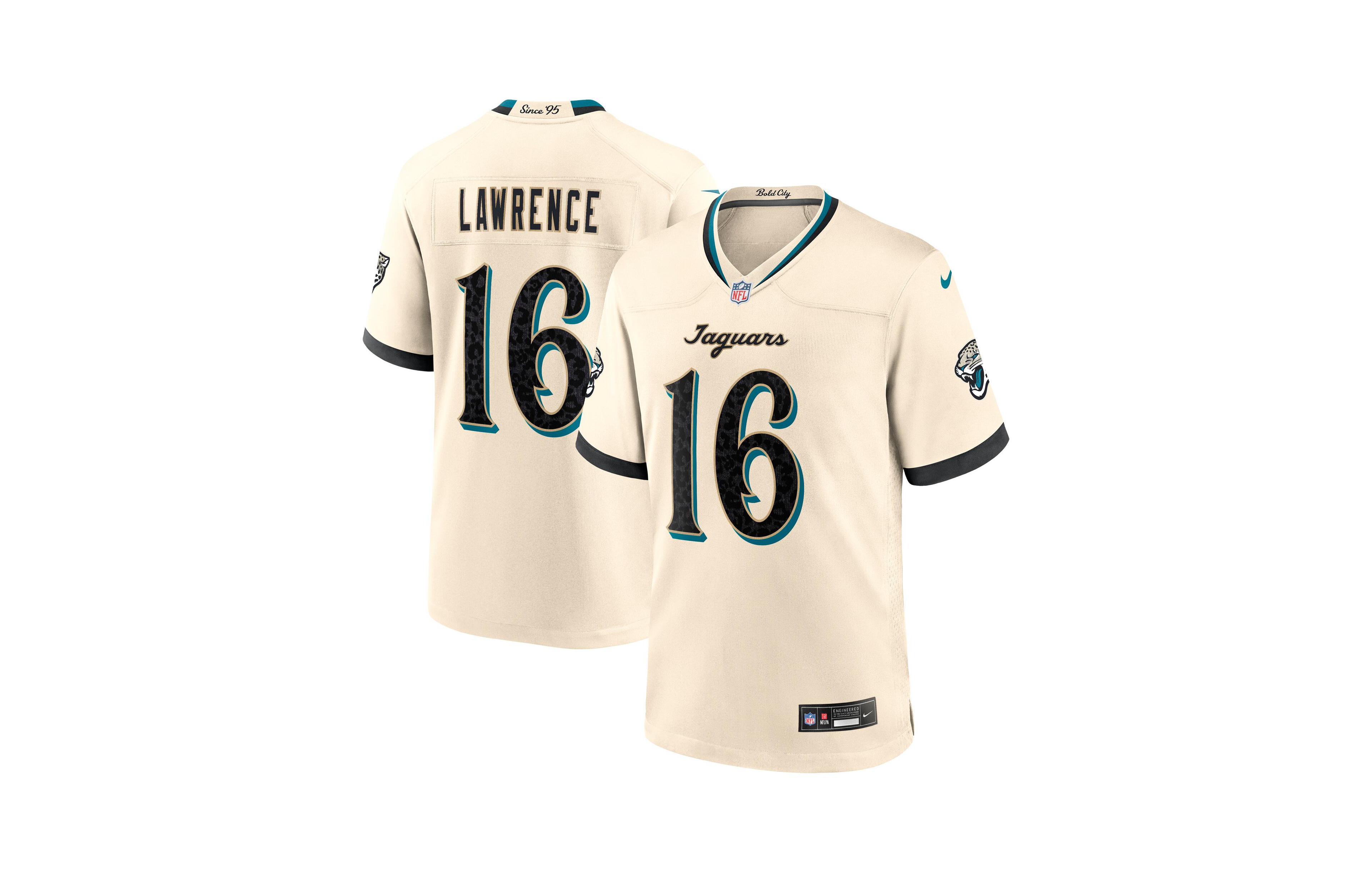 Nike Men's Trevor Lawrence Natural Jacksonville Jaguars 2026 Rivalries Collection Game Jersey