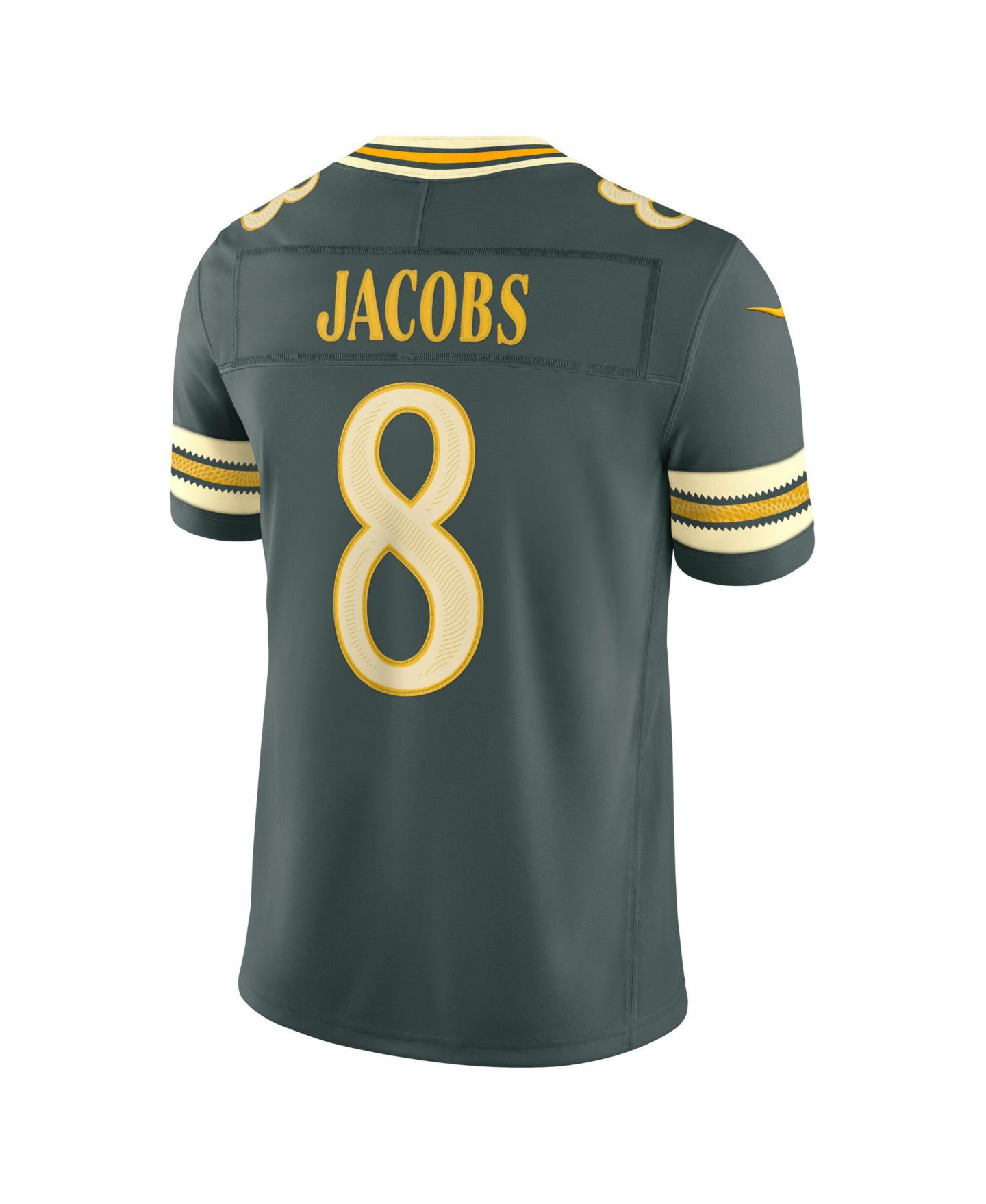 Мужской топ Nike Josh Jacobs Green Bay Packers 2026 Rivalries Collection Vapor F.U.S.E Stitched Limited Jersey — фото 3