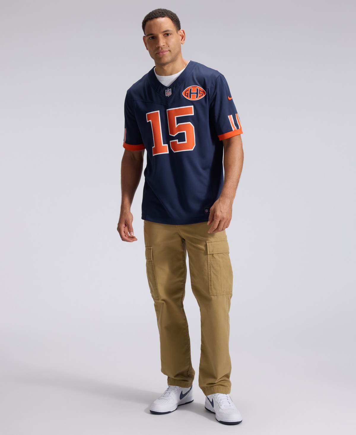 Nike Men's Rome Odunze Navy Chicago Bears 2026 Rivalries Collection Vapor F.u.s.e Stitched Limited Jersey