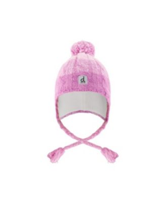 Little and Big Girls' Cable-Knit Pompom Braided Ear Flap Beanie