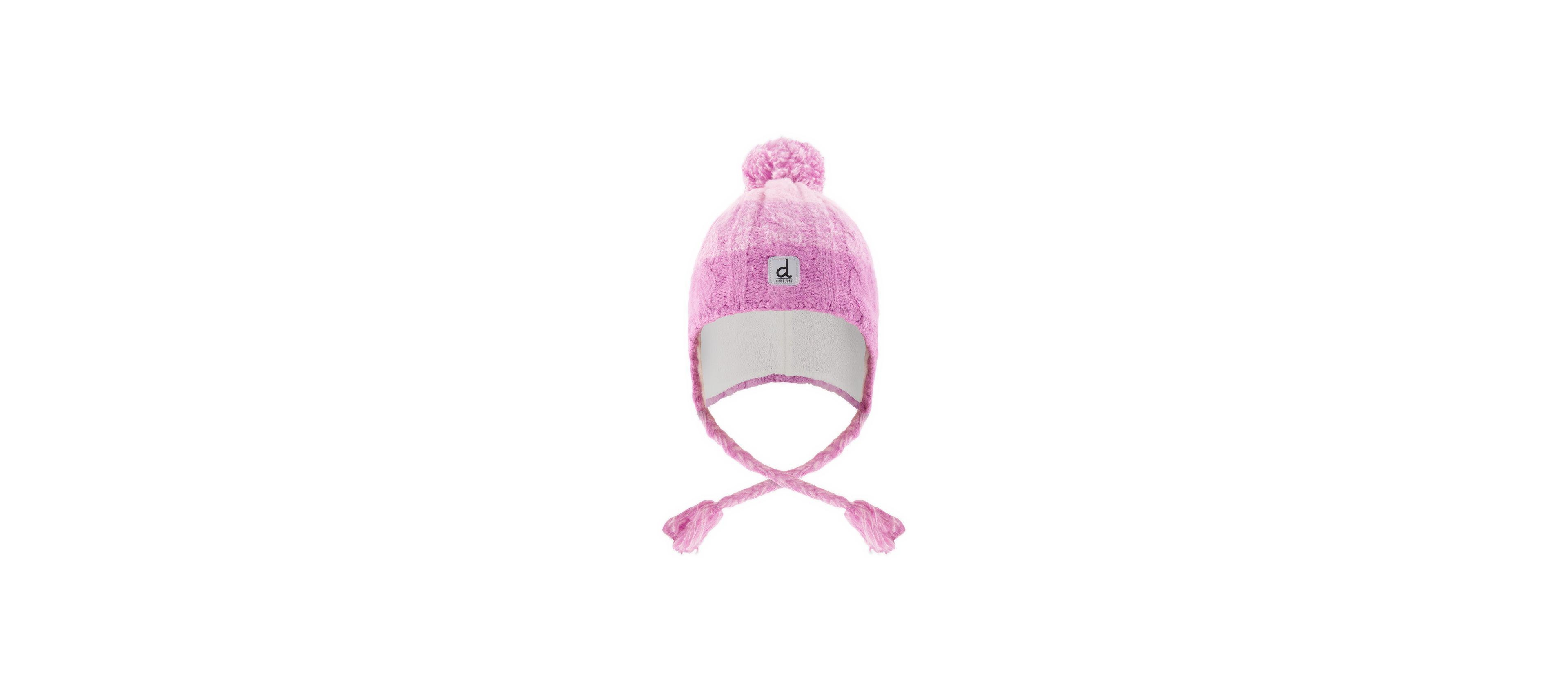 Deux par Little and Big Girls' Cable-Knit Pompom Braided Ear Flap Beanie