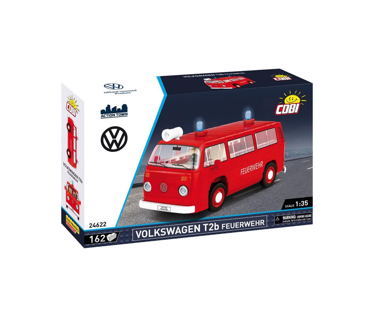 Детский конструктор COBI Action Town Volkswagen T2b Feuerwehr 162-Piece Building Set, Ages 7+ — фото 1