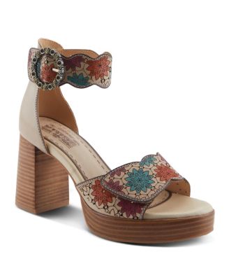 Women's Bangles Platform Sandal with Buckle Closure