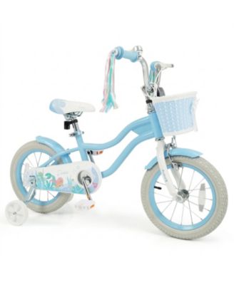 14-Inch Mermaid Girls Bike with Removable Training Wheels, Ages 3-5