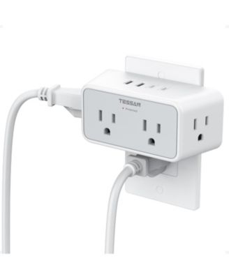 4 AC Outlets and 4 USB Ports with USB-C Outlet Extender for Compatible Devices