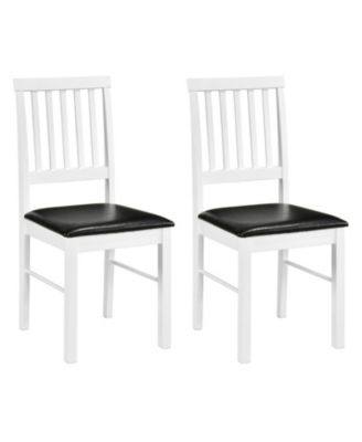 Set of 2 Modern Mid-Century Dining Room Chairs with Padded Seat