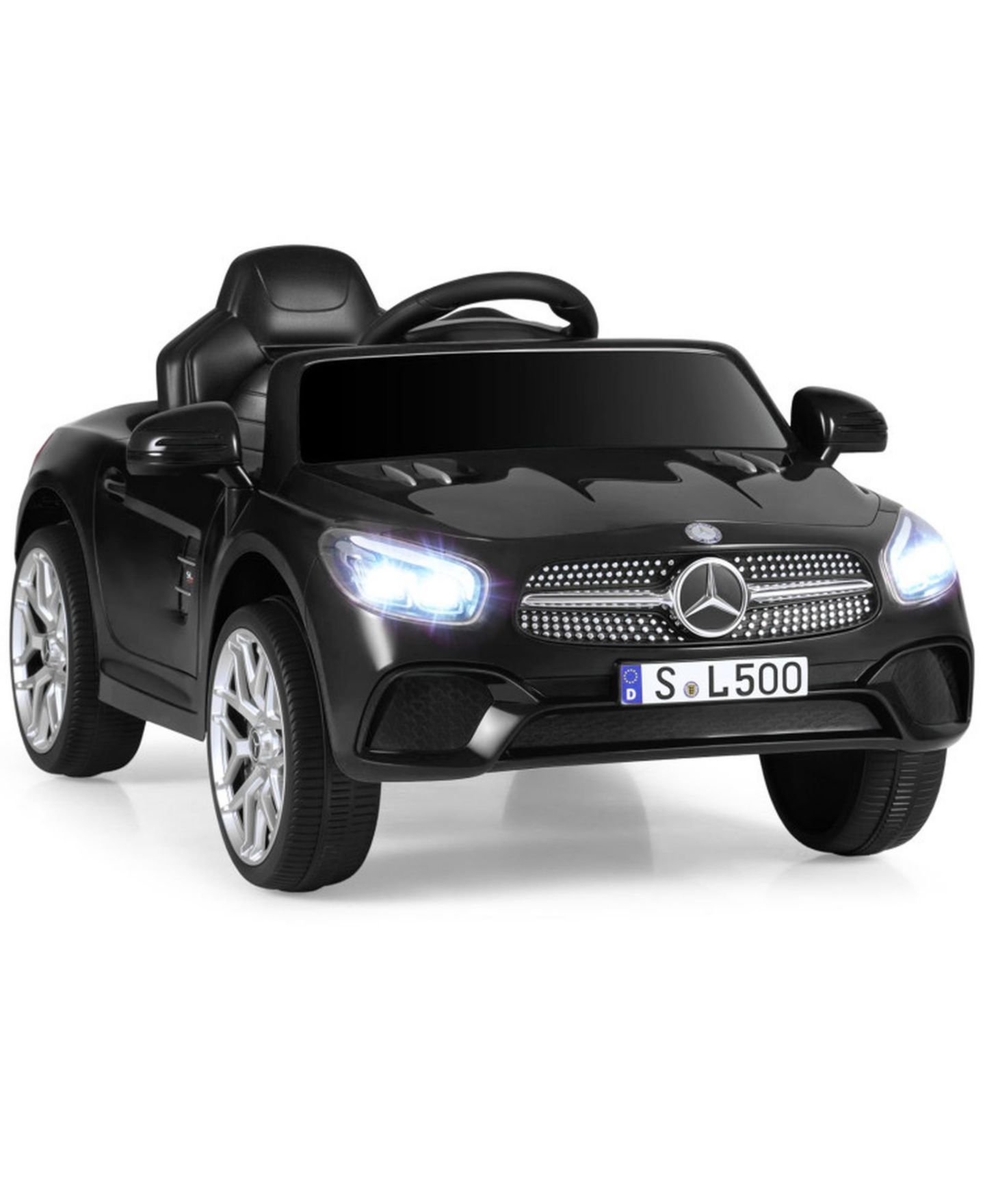 Детская игрушка HONGGE 12V Licensed Ride-On Luxury Car with Parent Remote Control, 41" x 25" x 18", 66 lbs, Ages 3-8, цвет: Чёрный — фото 1