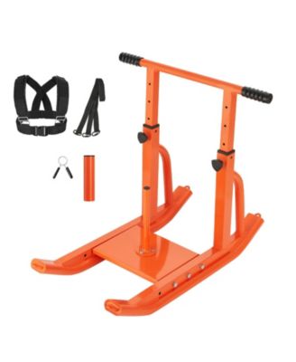 Steel Power Training Sled with Adjustable Height T-Bar Handle for 1 and 2 in Weight Plates